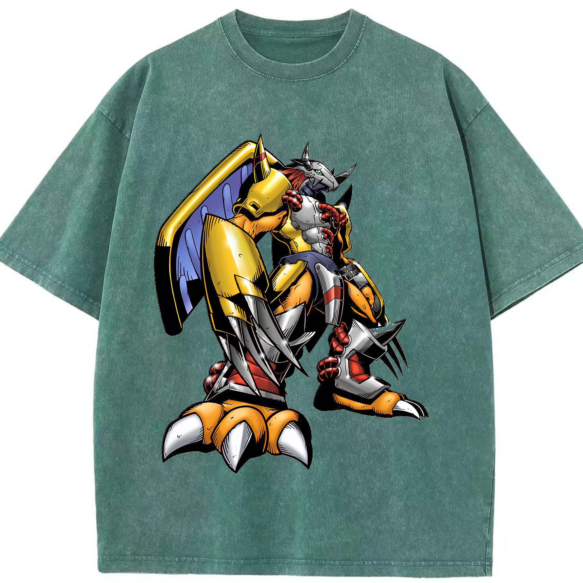 （画像用） Digimon デジタルモンスター/デジモン 綿100% ヴィンテージ風 半袖Tシャツ（フロントプリント）